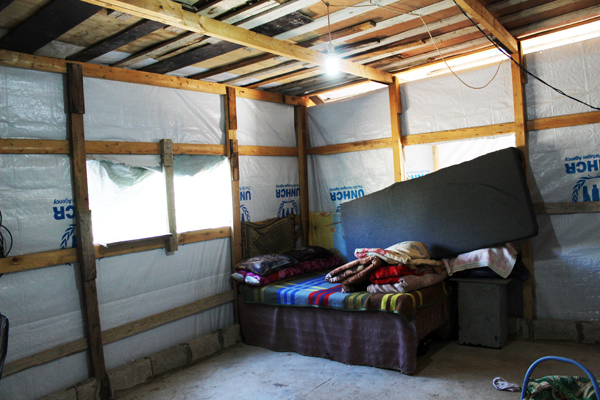 Syrian refugee home in Lebanon